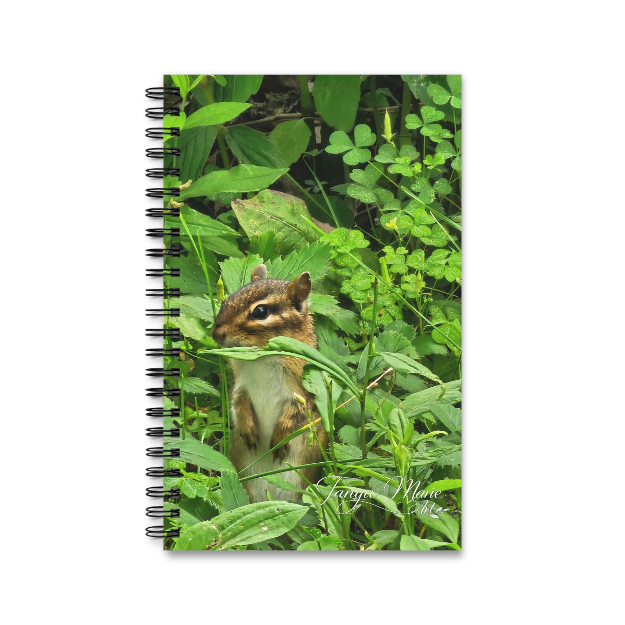 Chipmunk in the Green: Spiral Journal – Nature Photography Notebook