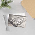 Butterfly Kisses - Butterfly Sketch Postcards — Fine Art Monochrome Note Cards