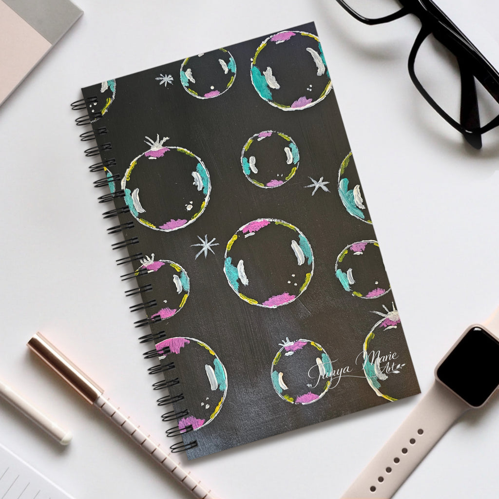 Bubbles - Spiral Journal -Acrylic Art