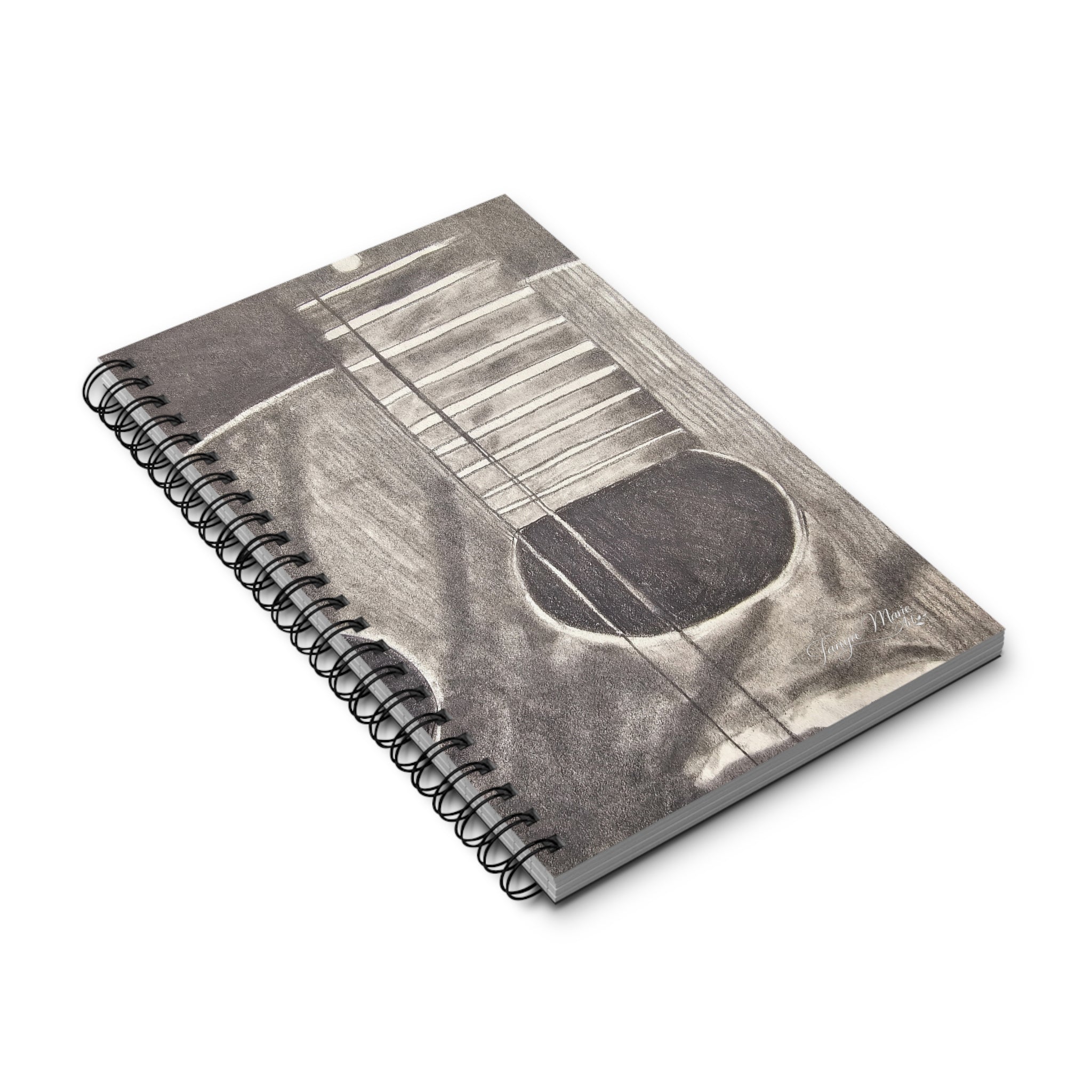 Acoustic Guitar Spiral Journal — Musician Sketchbook & Music Notebook