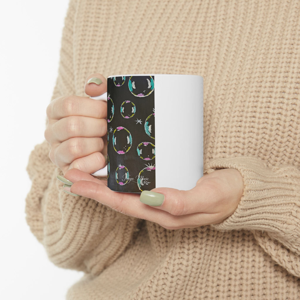 Acrylic Bubbles Ceramic Mug
