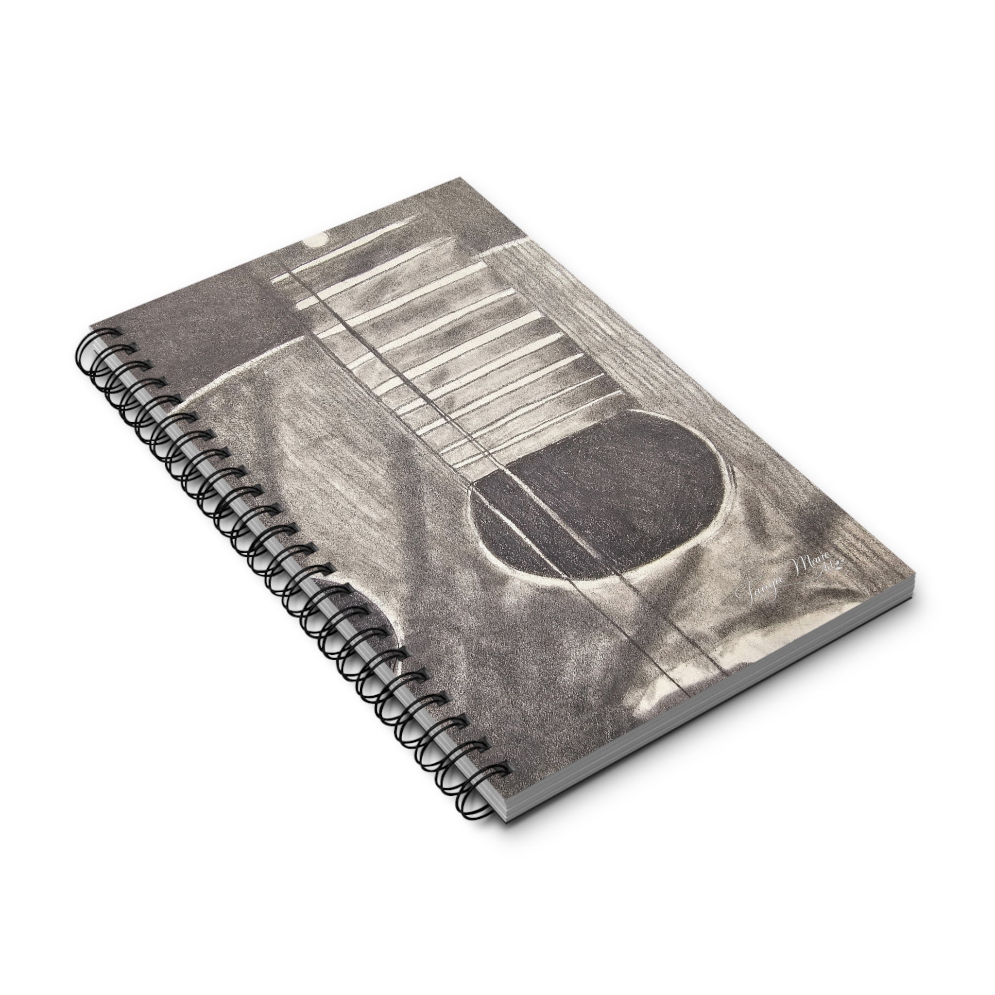 Acoustic Guitar Spiral Journal — Musician Sketchbook & Music Notebook