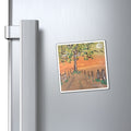 Sunset Country Tree Magnet — Rustic Farmhouse Fridge Art