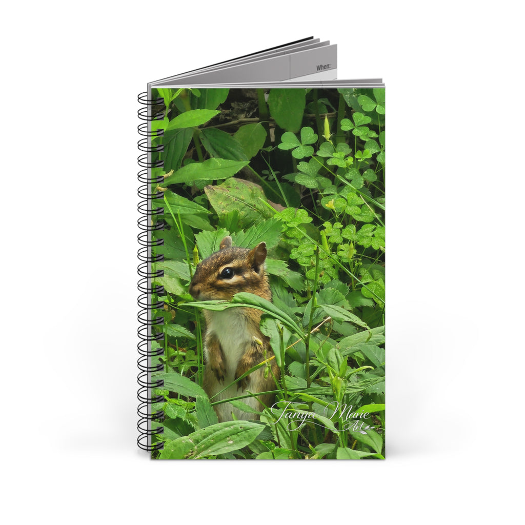 Chipmunk in the Green: Spiral Journal – Nature Photography Notebook