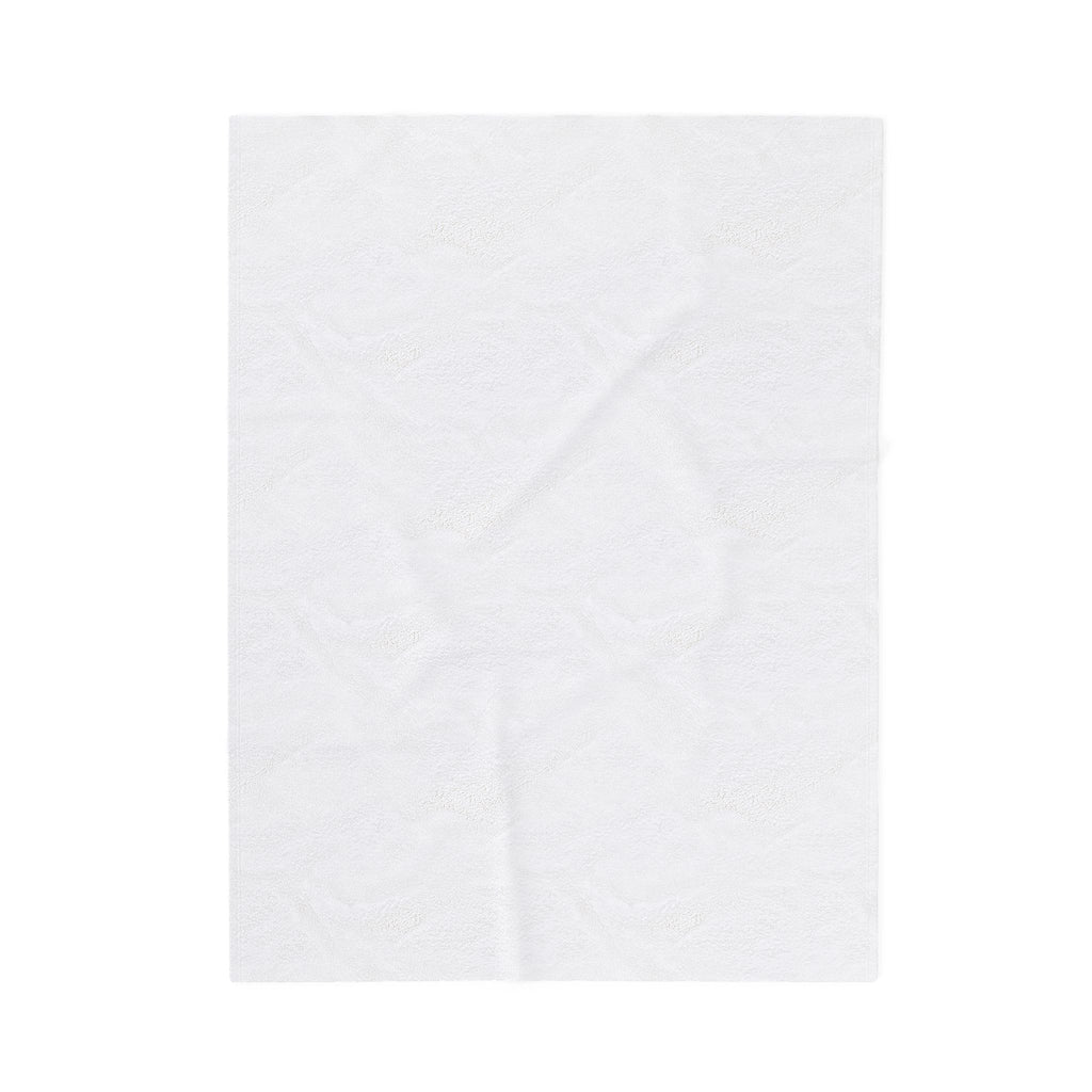 Plush blanket, light-colored solid throw folded square