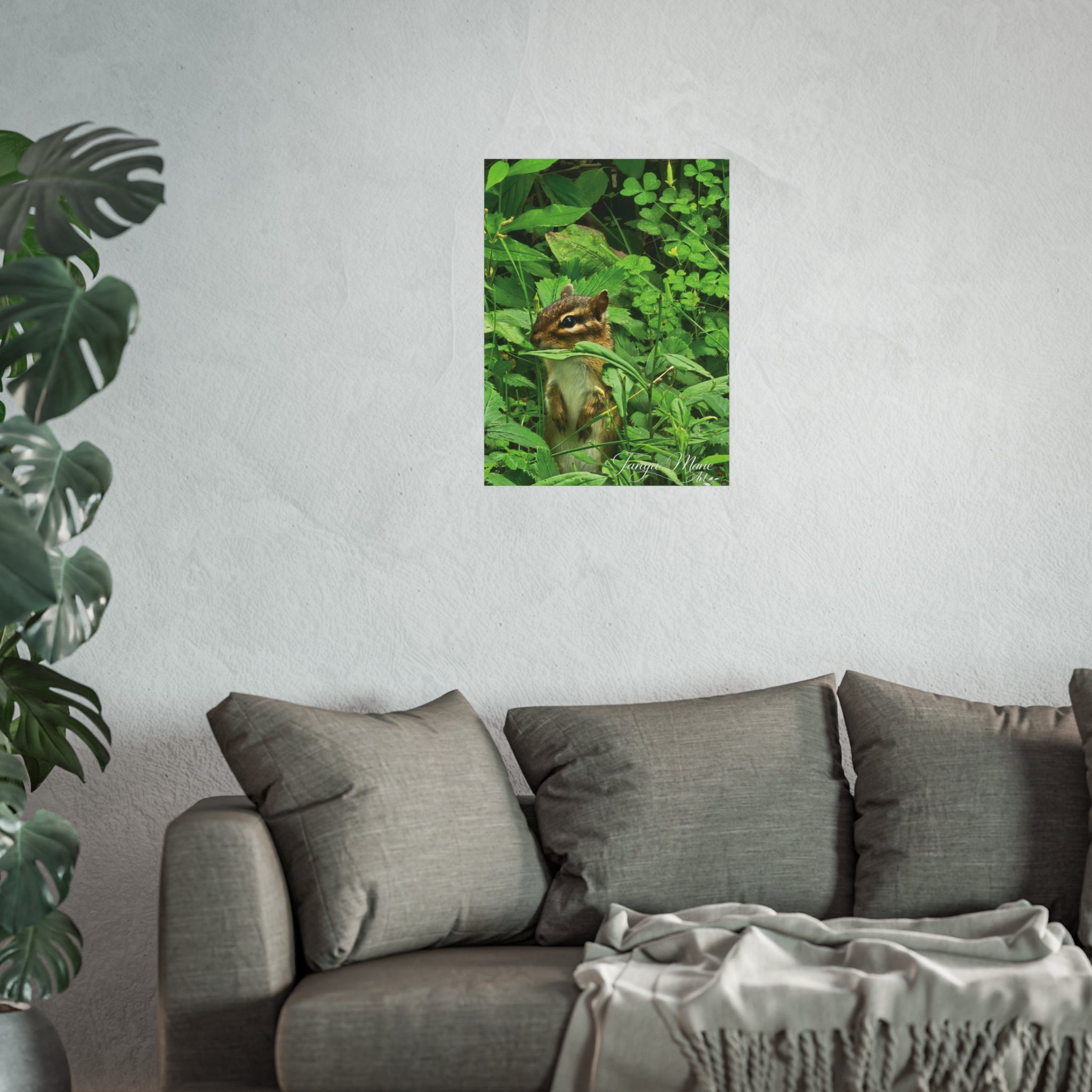 Chipmunk Wildlife Fine Art Poster — Woodland Nature Wall Art