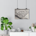 Butterfly Kisses - Monochrome Butterfly Giclée Art Print — Pencil Sketch Wall Art
