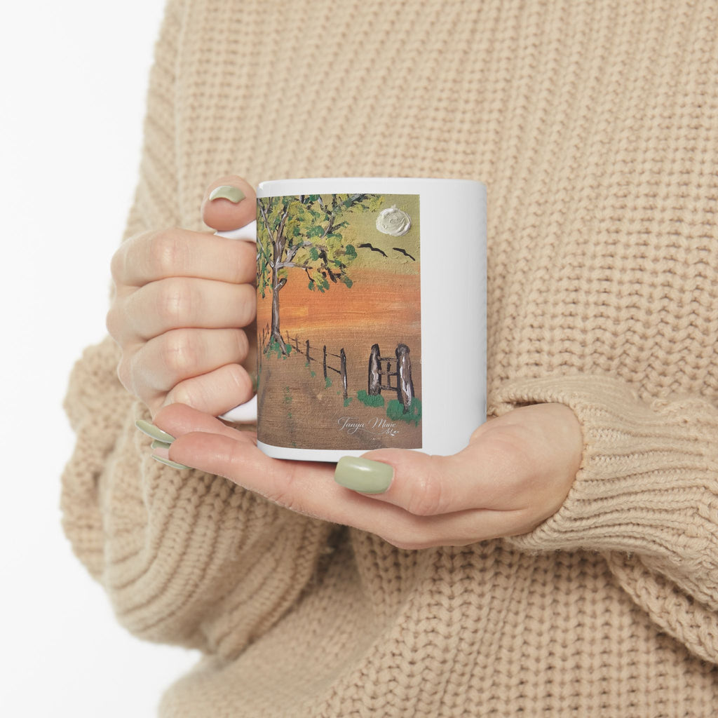 Country Sunset Ceramic Mug — Country Sunset Art Coffee Cup