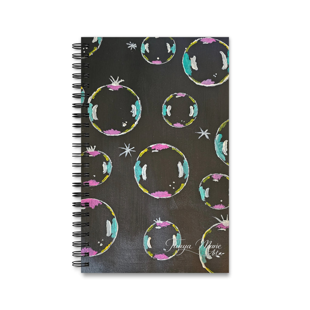 Bubbles - Spiral Journal -Acrylic Art
