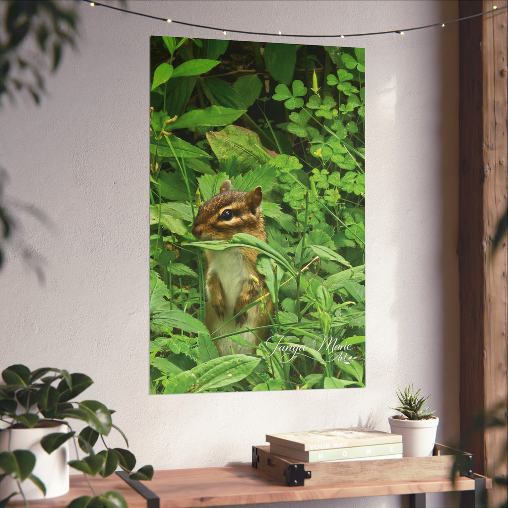 Chipmunk Wildlife Fine Art Poster — Woodland Nature Wall Art