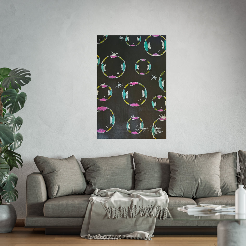 Fine Art Poster — Colorful Bubble Abstract Wall Art Print