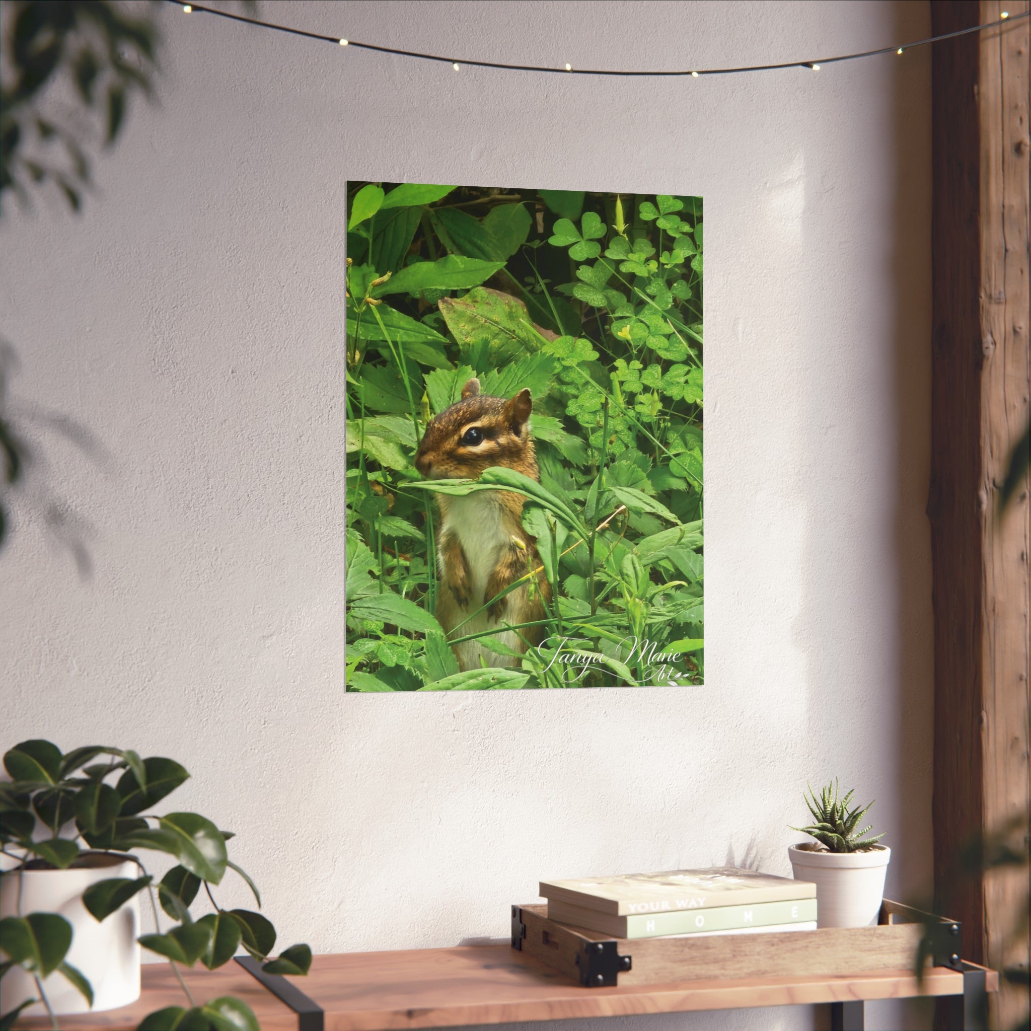 Chipmunk Wildlife Fine Art Poster — Woodland Nature Wall Art