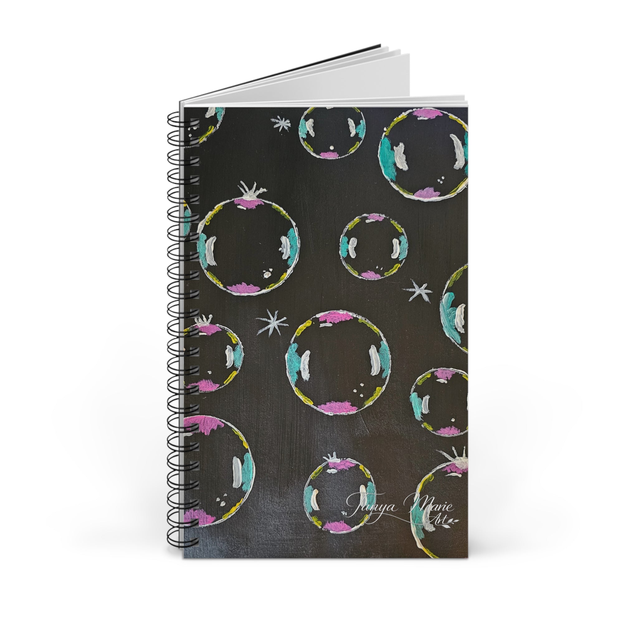 Bubbles - Spiral Journal -Acrylic Art