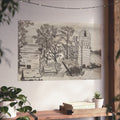 Farm with Silo – Pencil Drawing (Digital Download)
