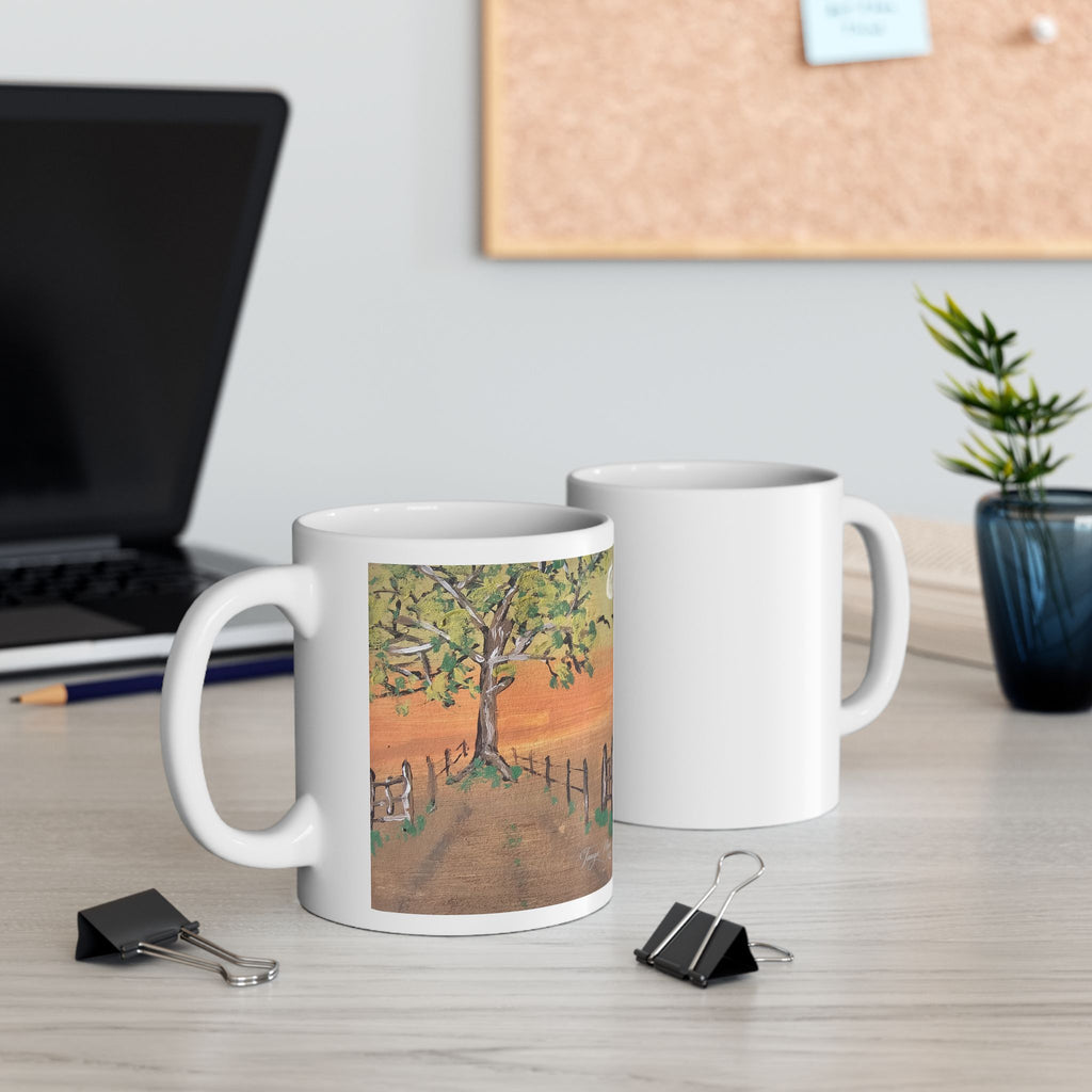 Country Sunset Ceramic Mug — Country Sunset Art Coffee Cup