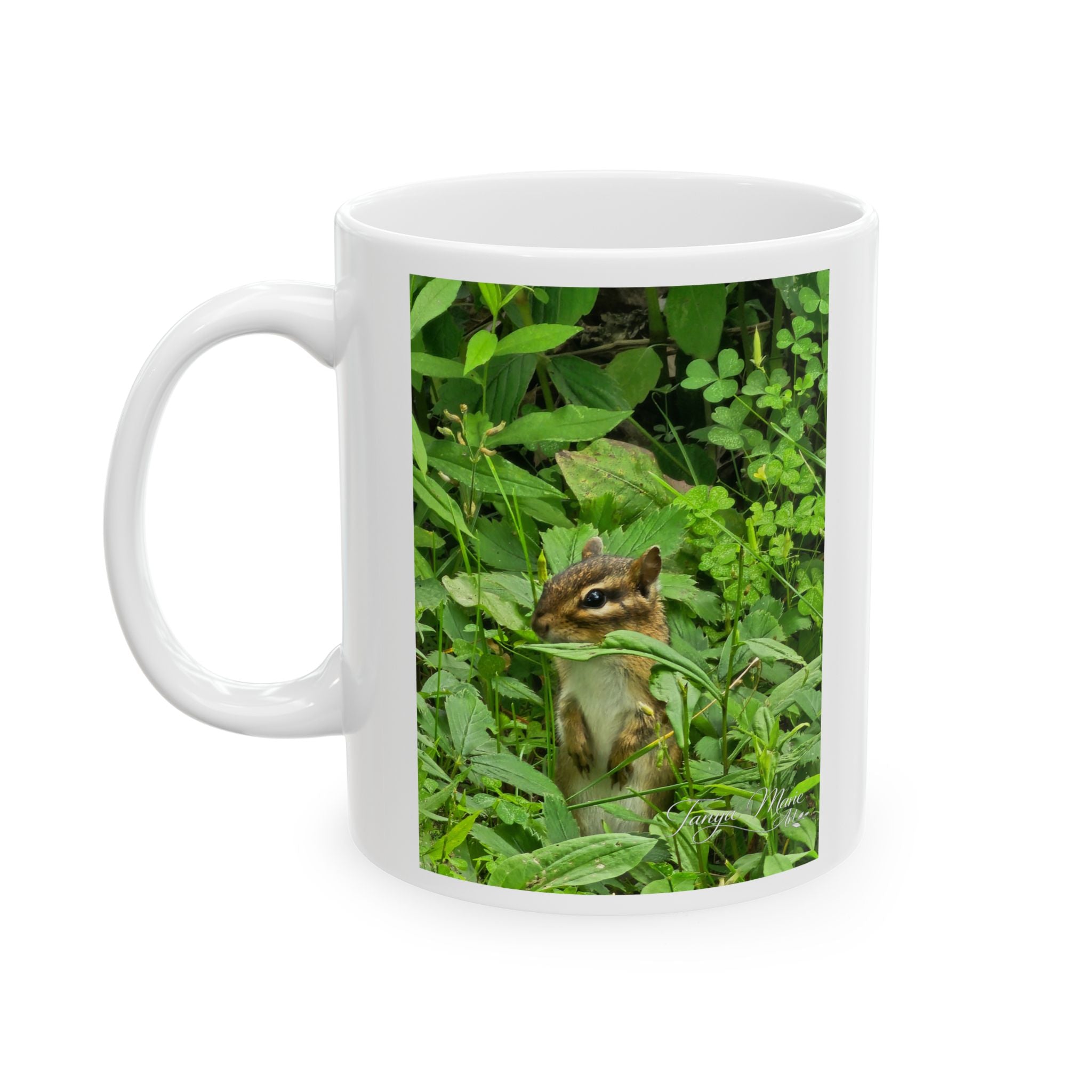 Green Foliage Ceramic Mug — Botanical Coffee Cup (11oz & 15oz)