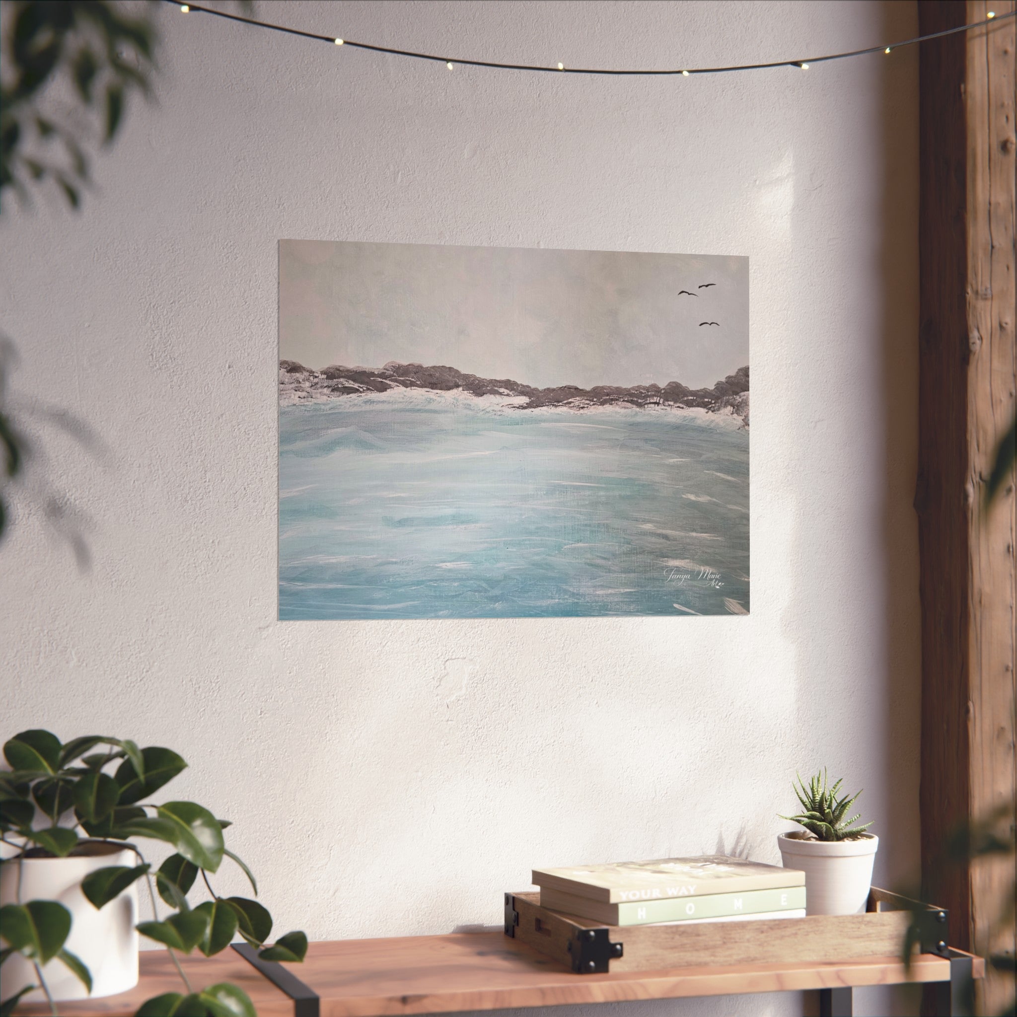 Coastal Calm Fine Art Poster — Tranquil Ocean Landscape Wall Art