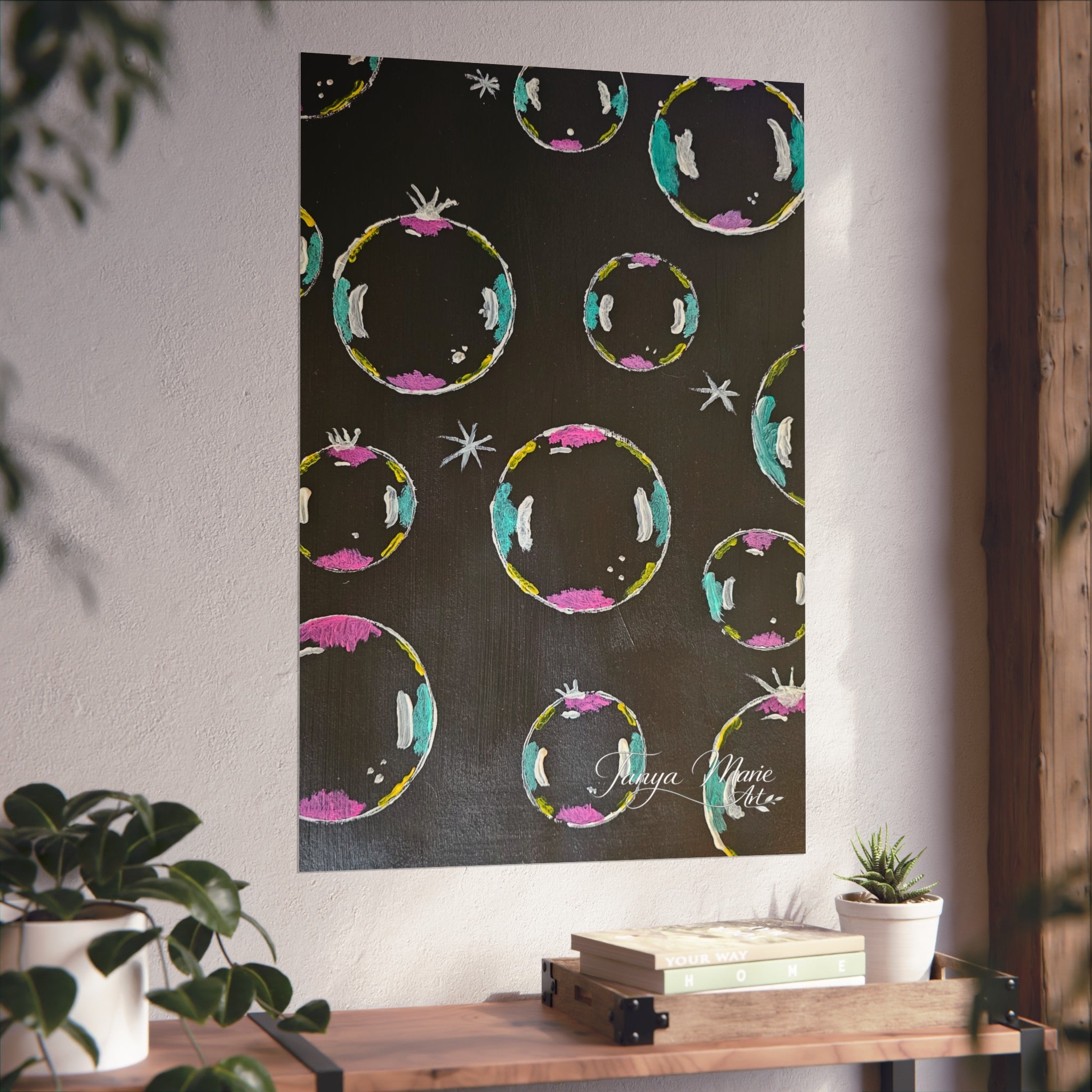 Fine Art Poster — Colorful Bubble Abstract Wall Art Print