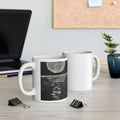 Moonlit Ocean Ceramic Mug – Black & White Lunar Seascape
