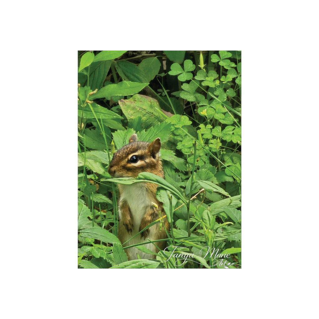 Chipmunk Wildlife Fine Art Poster — Woodland Nature Wall Art