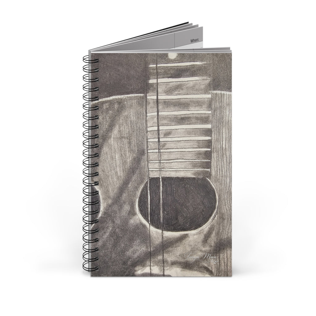 Acoustic Guitar Spiral Journal — Musician Sketchbook & Music Notebook