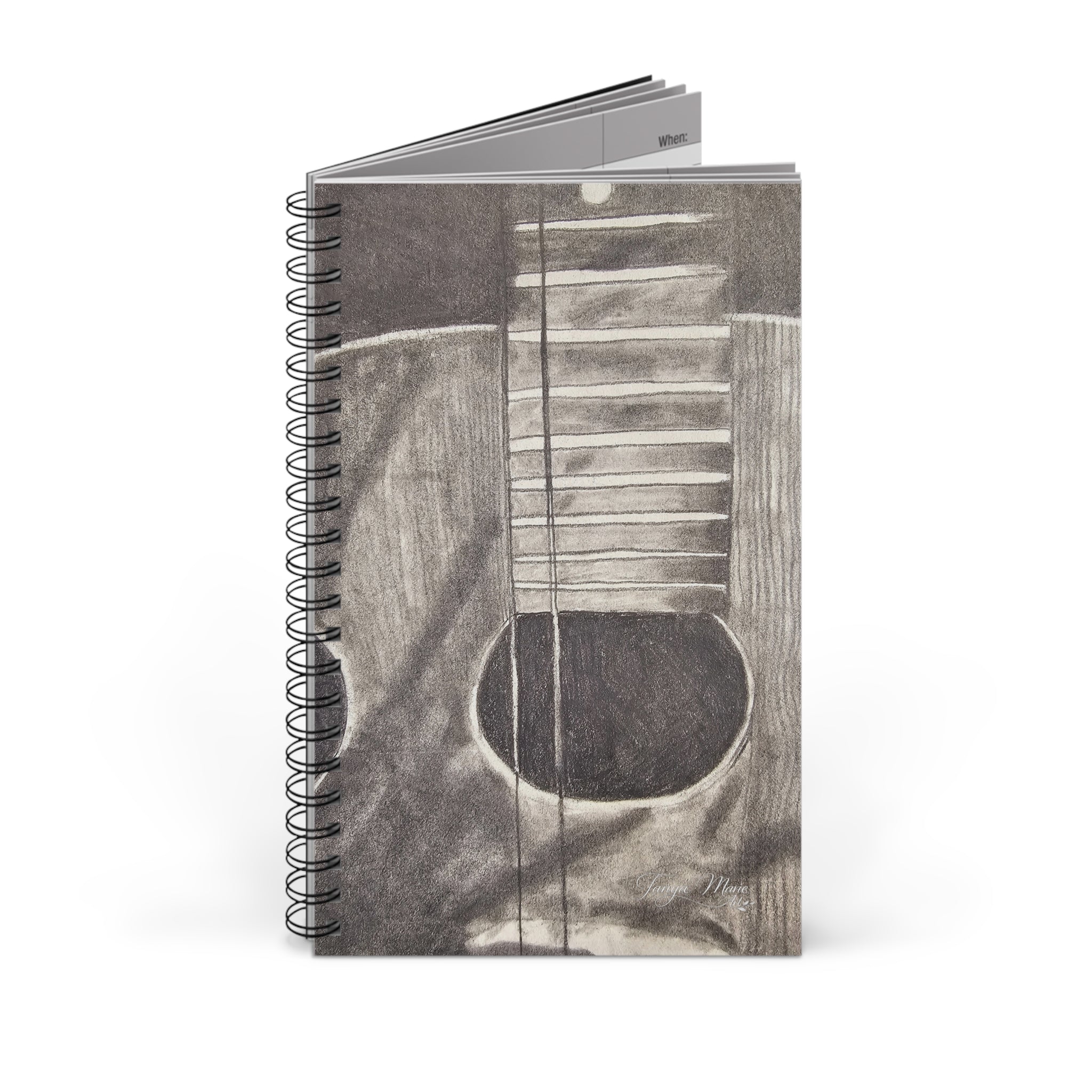 Acoustic Guitar Spiral Journal — Musician Sketchbook & Music Notebook