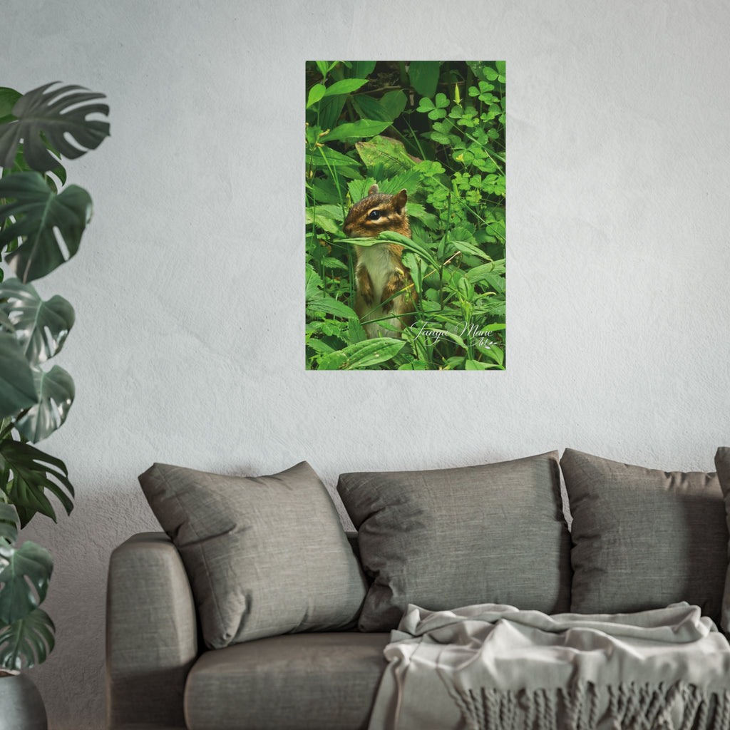 Chipmunk Wildlife Fine Art Poster — Woodland Nature Wall Art