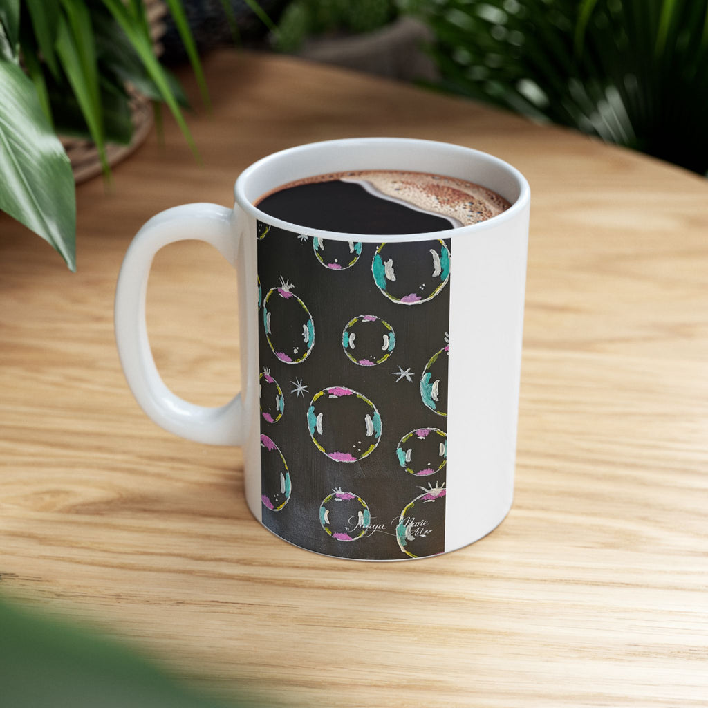 Acrylic Bubbles Ceramic Mug