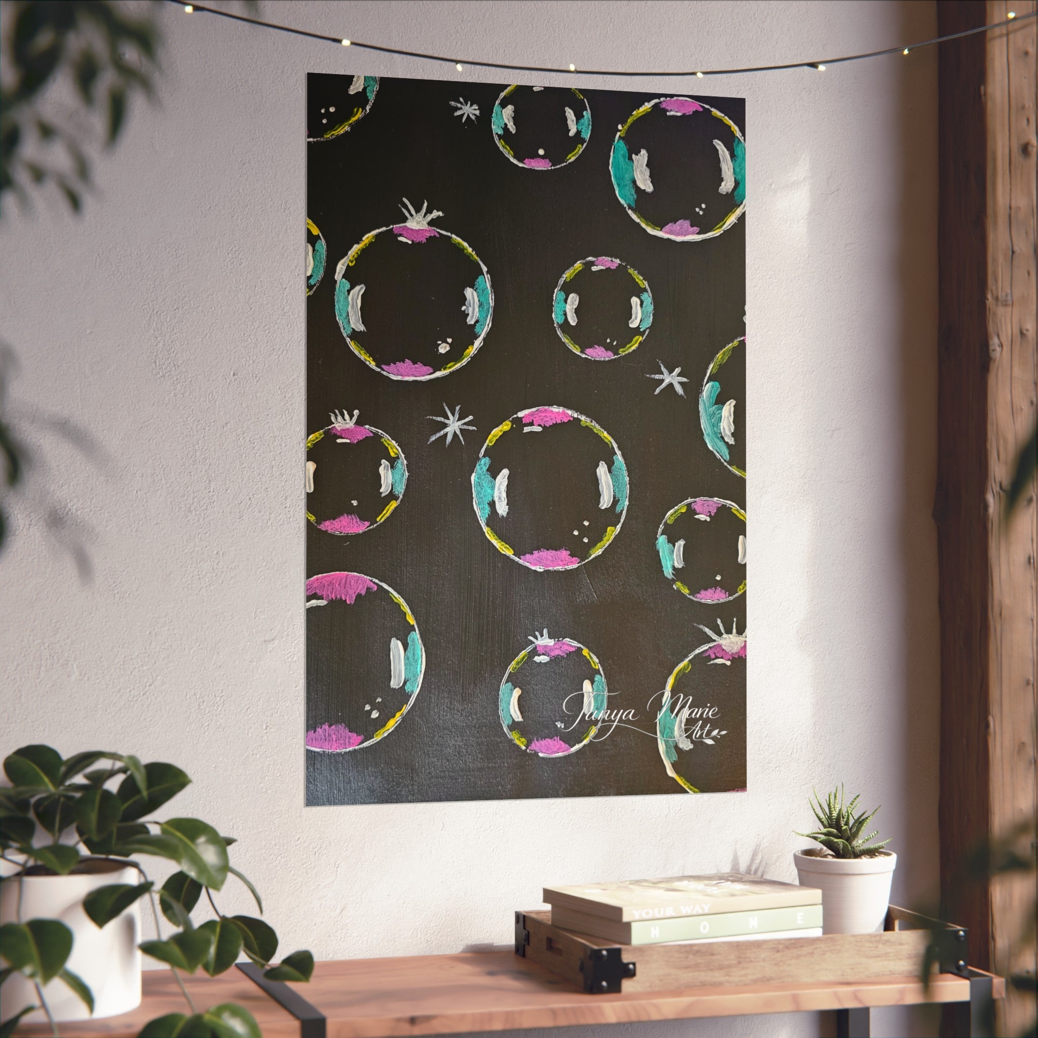 Fine Art Poster — Colorful Bubble Abstract Wall Art Print