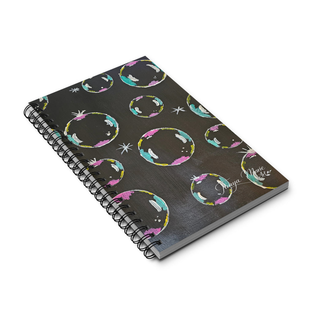Bubbles - Spiral Journal -Acrylic Art