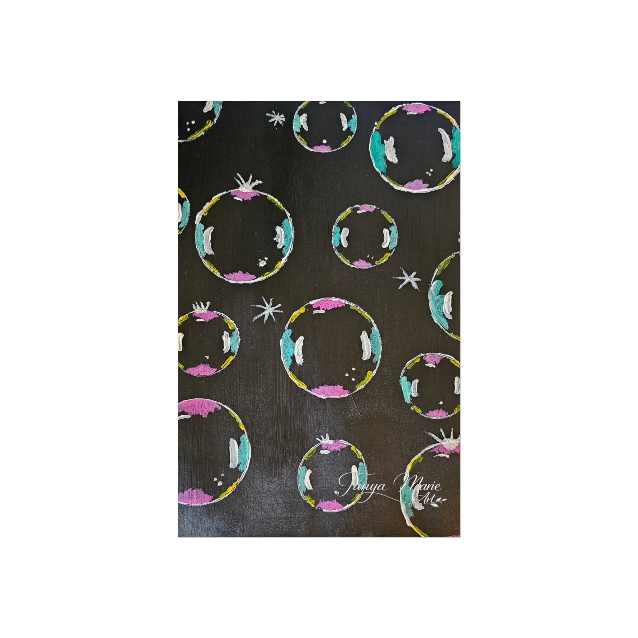 Fine Art Poster — Colorful Bubble Abstract Wall Art Print