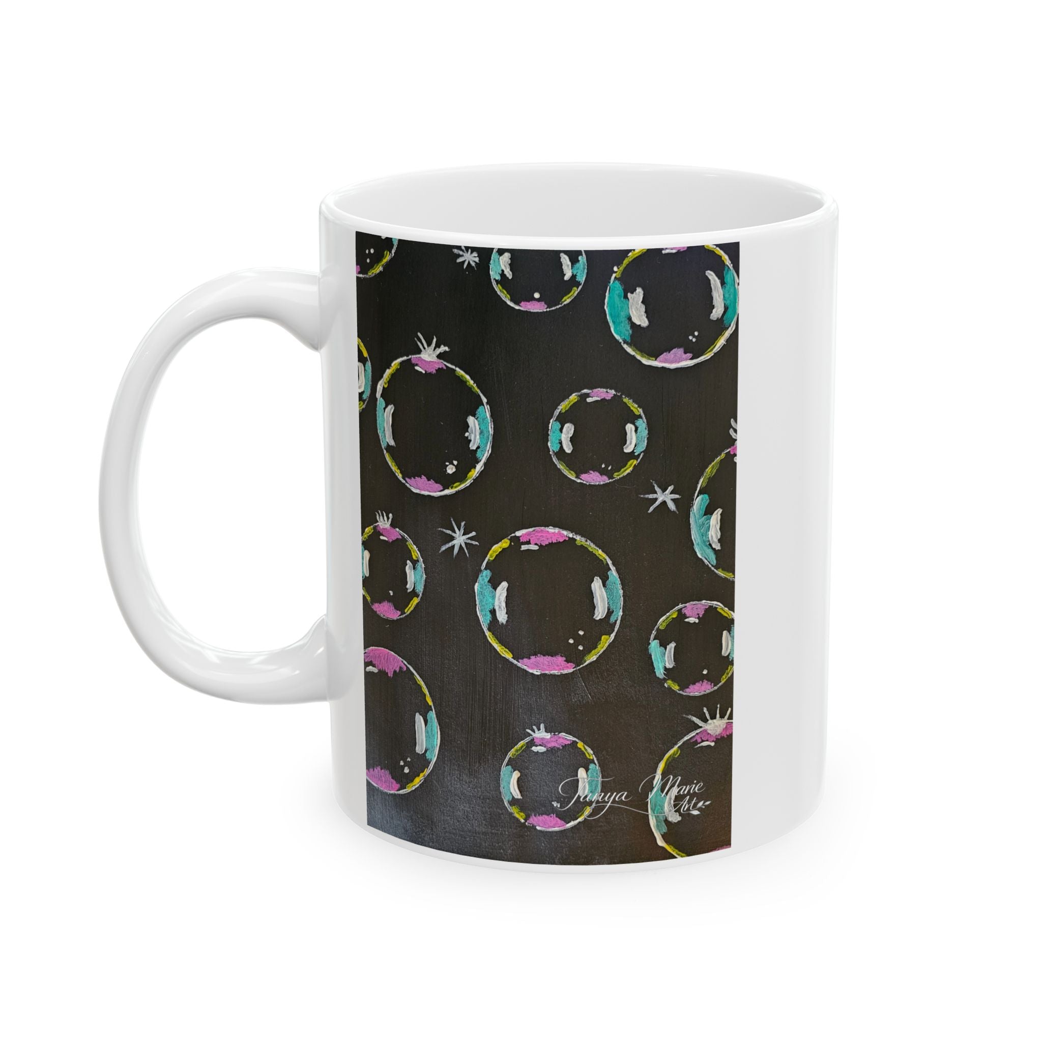 Acrylic Bubbles Ceramic Mug