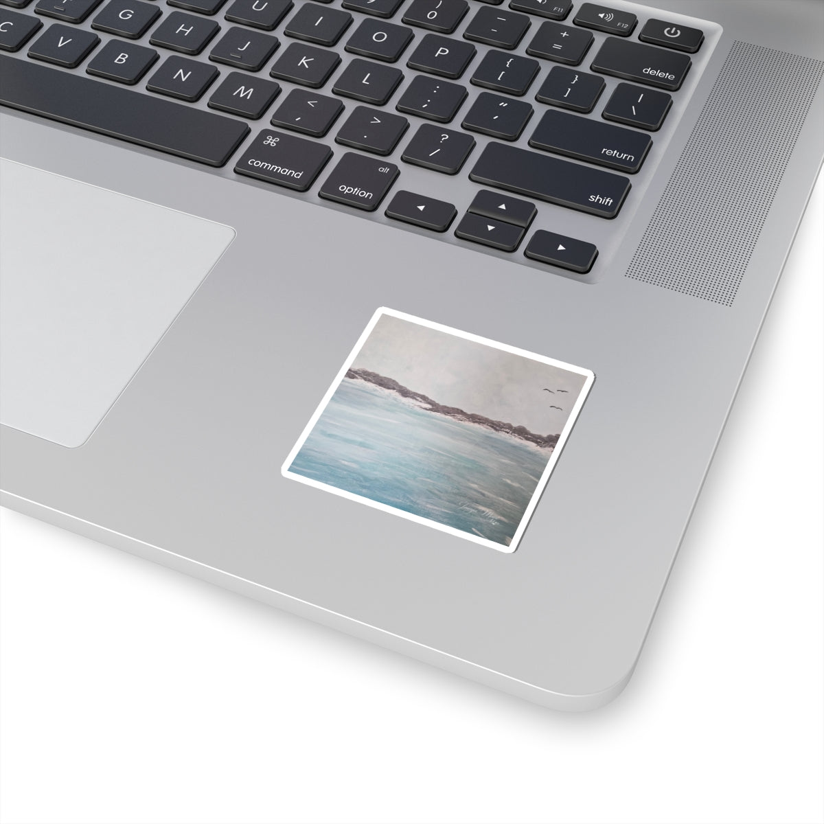 Seaside Calm Kiss-Cut Sticker — Coastal Ocean Art Sticker