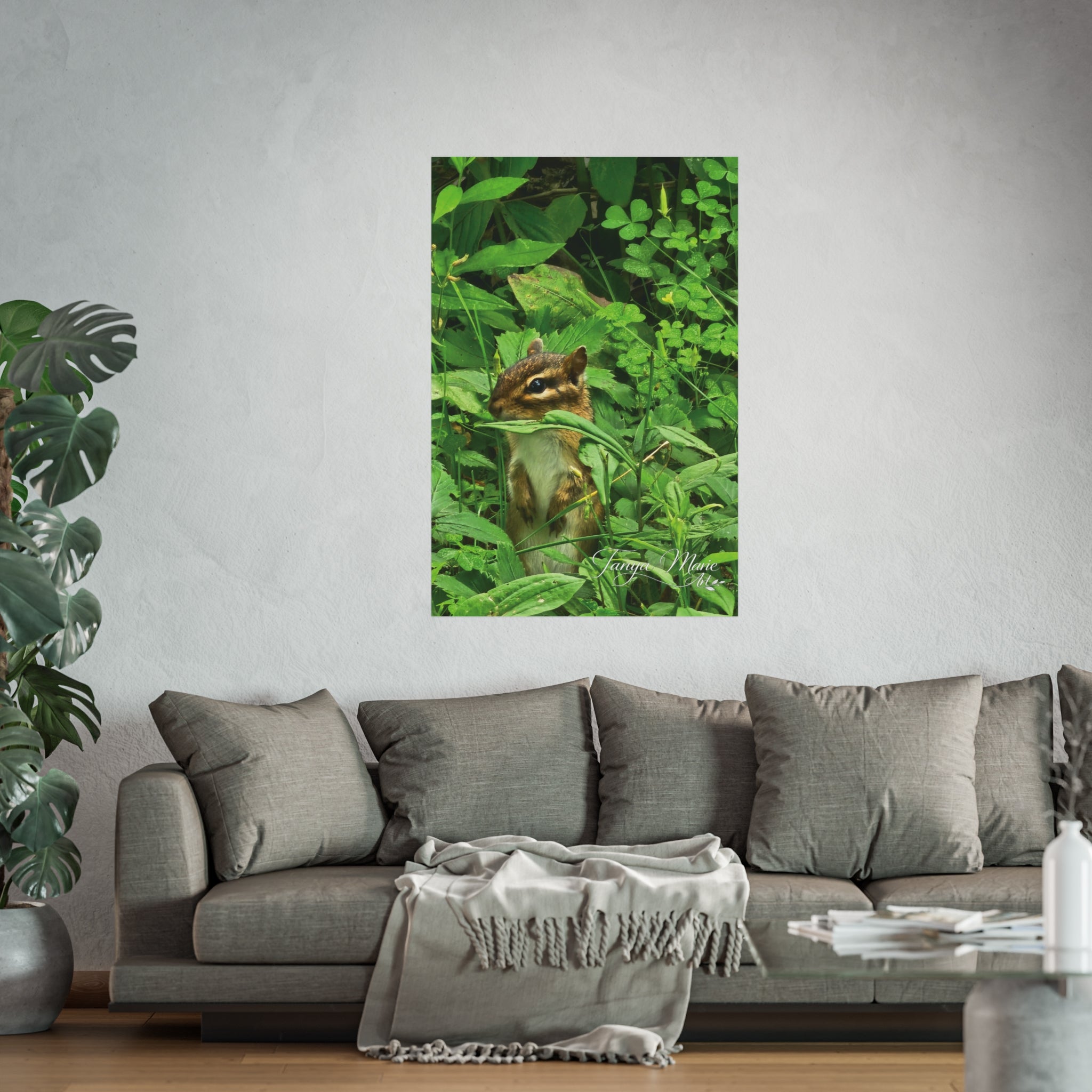 Chipmunk Wildlife Fine Art Poster — Woodland Nature Wall Art