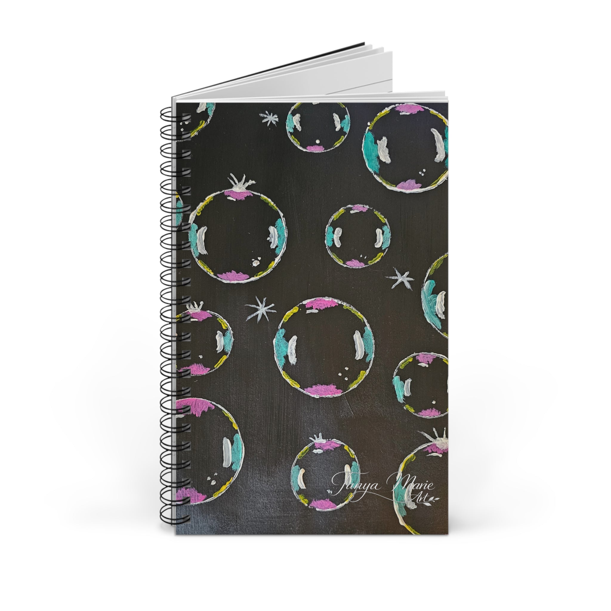 Bubbles - Spiral Journal -Acrylic Art