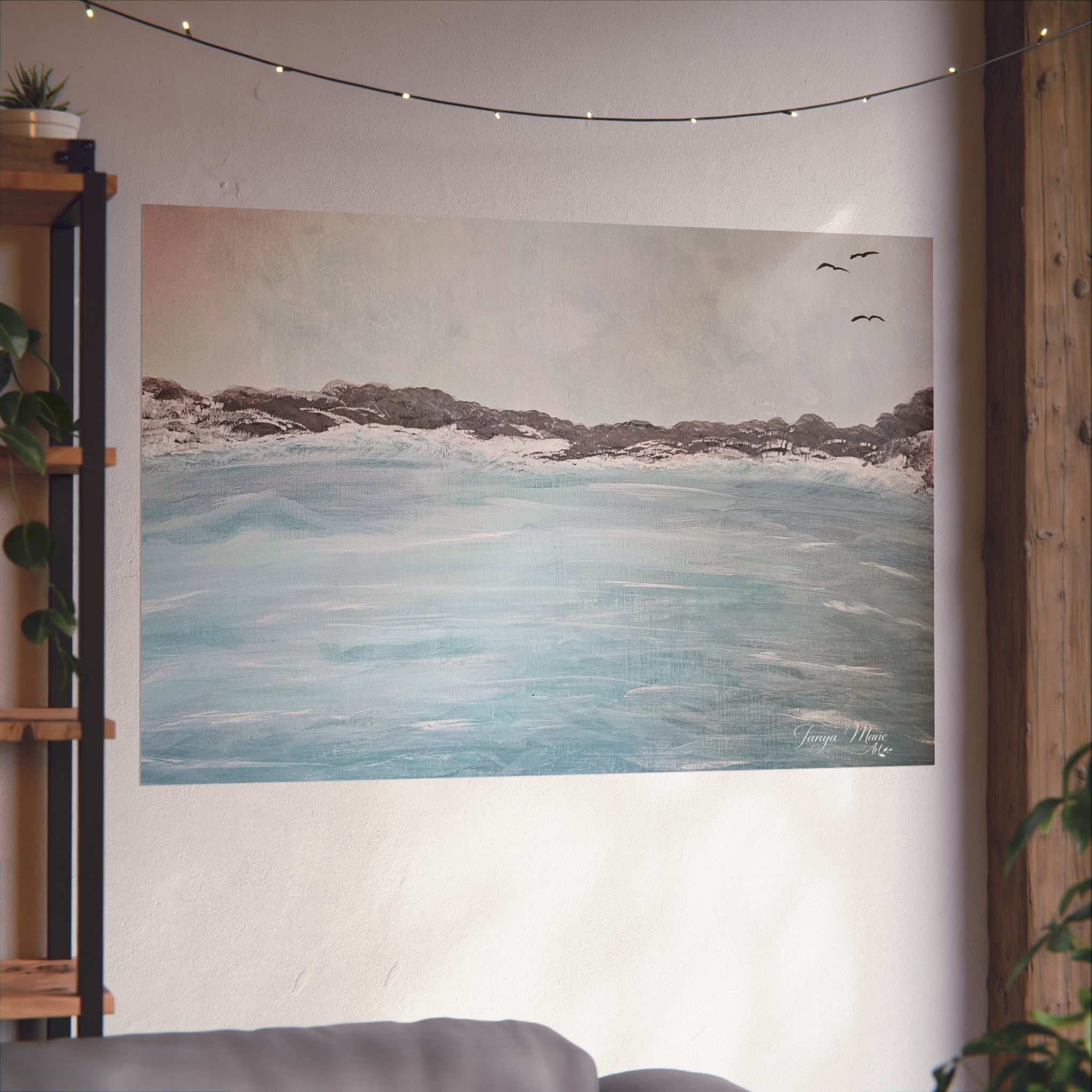 Coastal Calm Fine Art Poster — Tranquil Ocean Landscape Wall Art