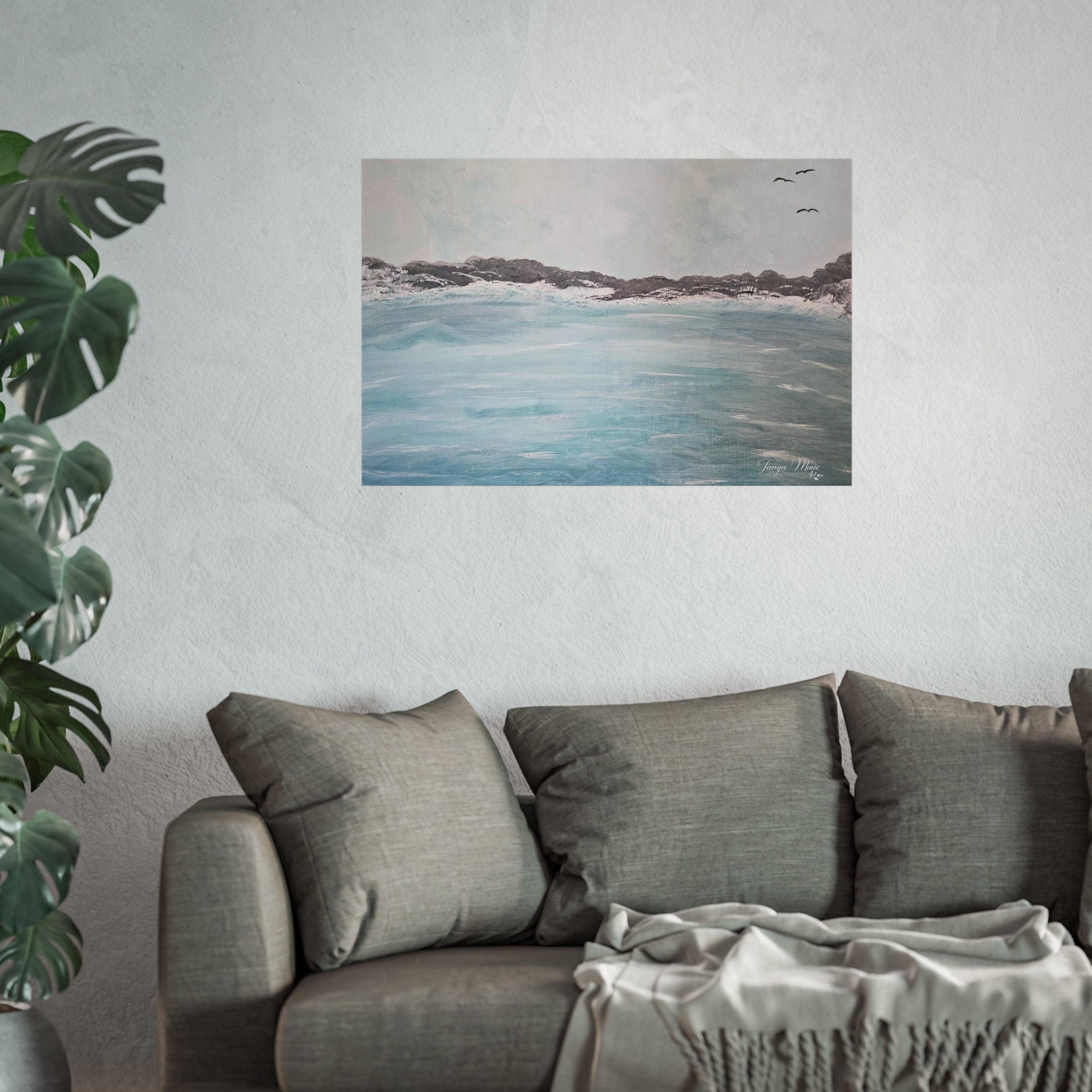 Coastal Calm Fine Art Poster — Tranquil Ocean Landscape Wall Art