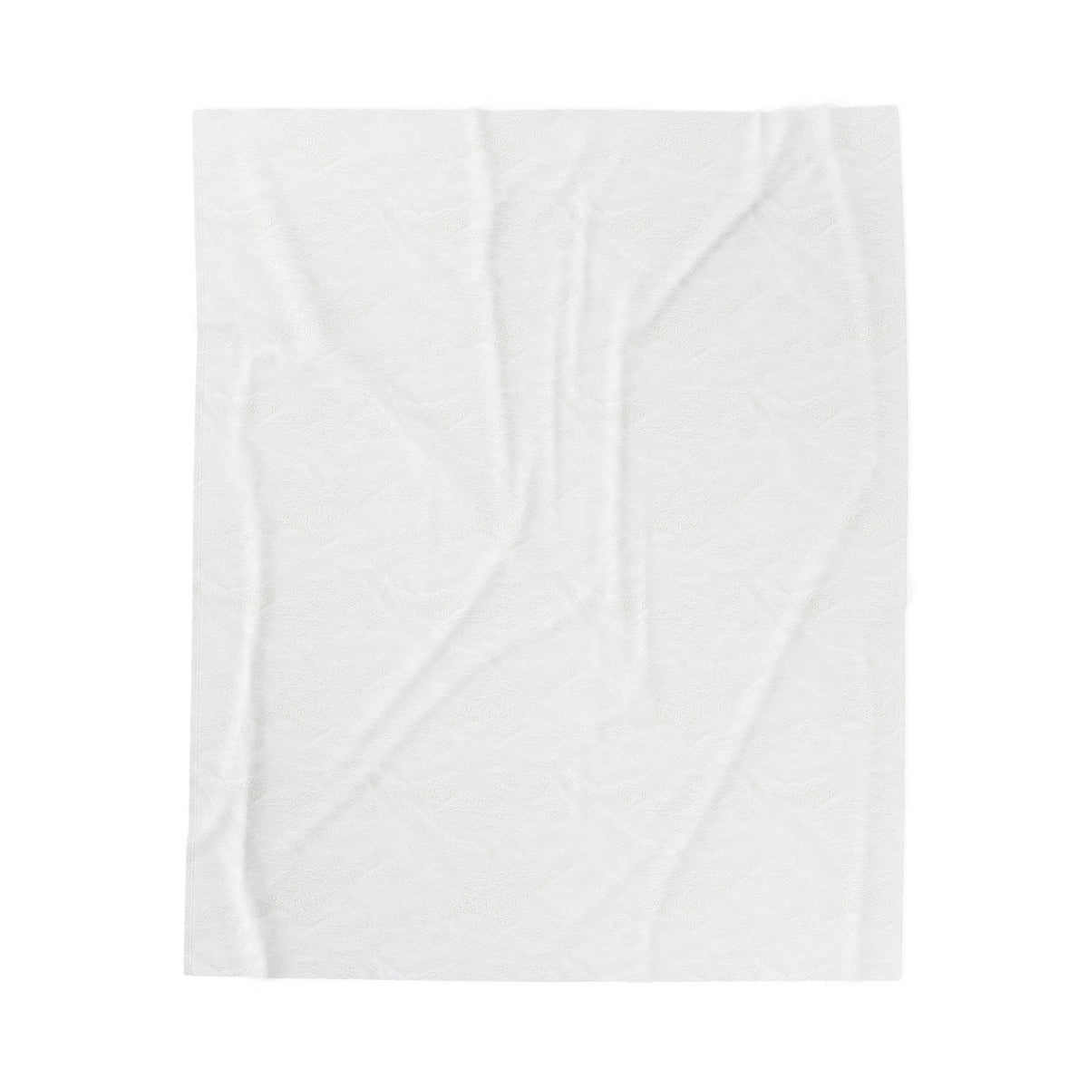 Velveteen plush blanket with solid white back panel, no visible pattern