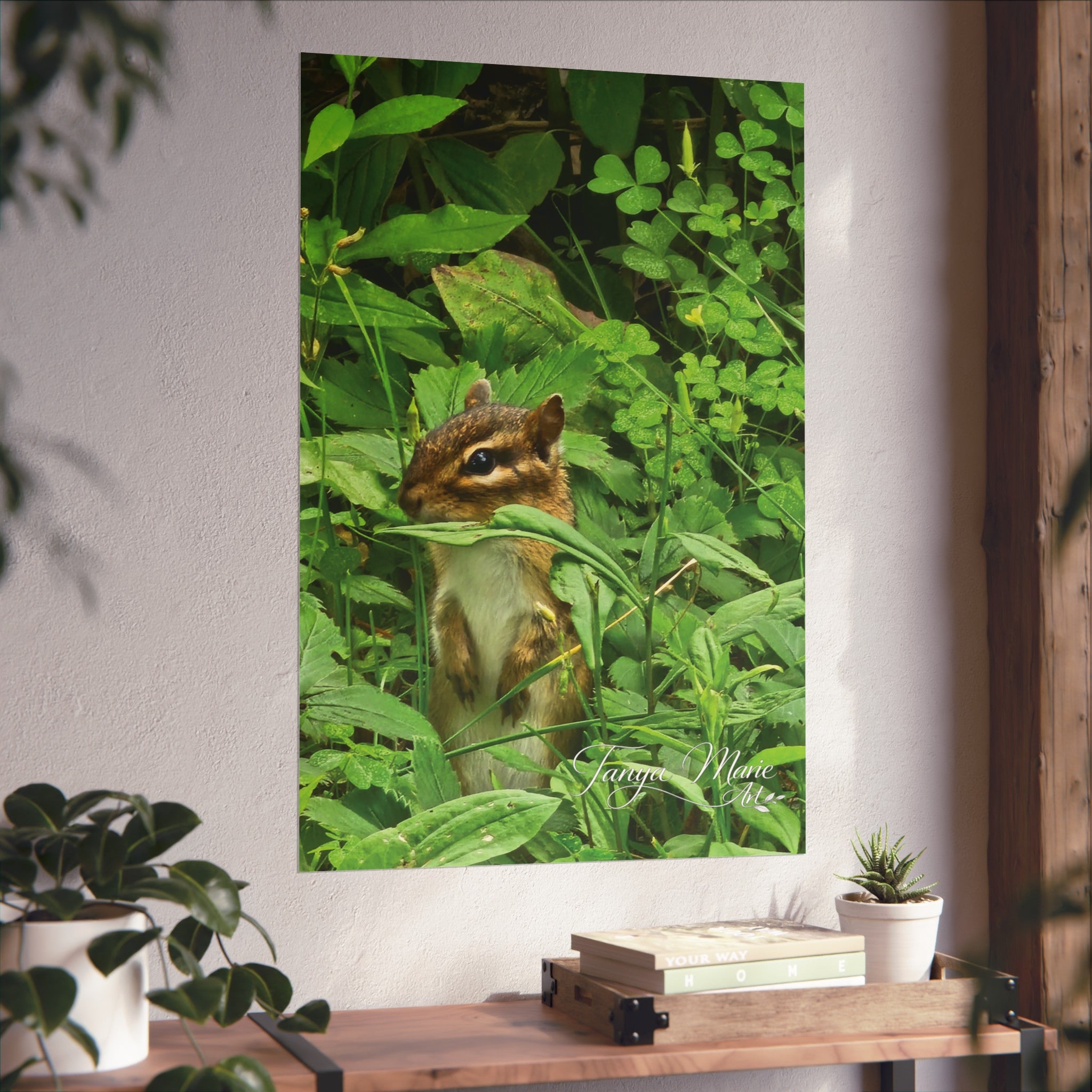 Chipmunk Wildlife Fine Art Poster — Woodland Nature Wall Art