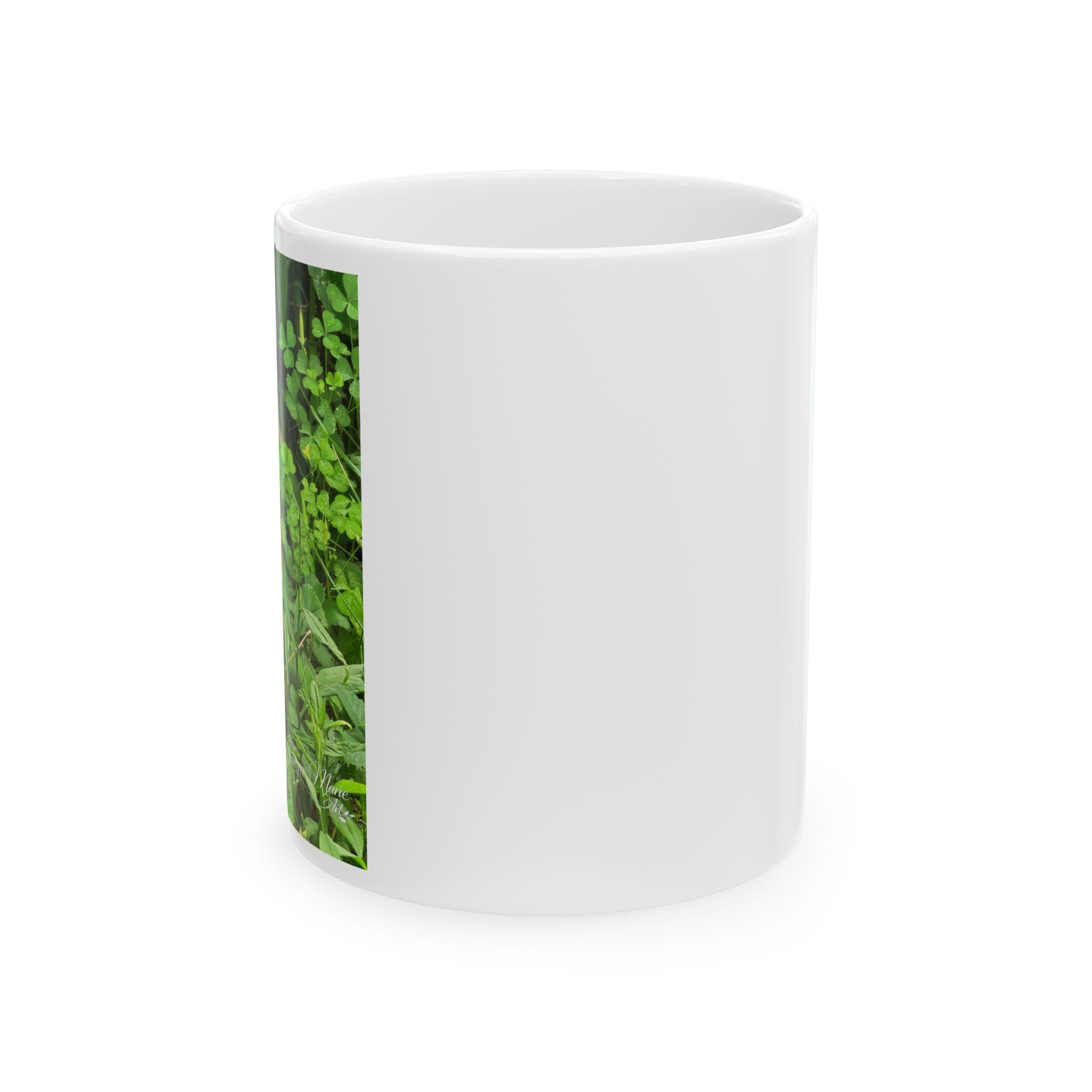 Green Foliage Ceramic Mug — Botanical Coffee Cup (11oz & 15oz)