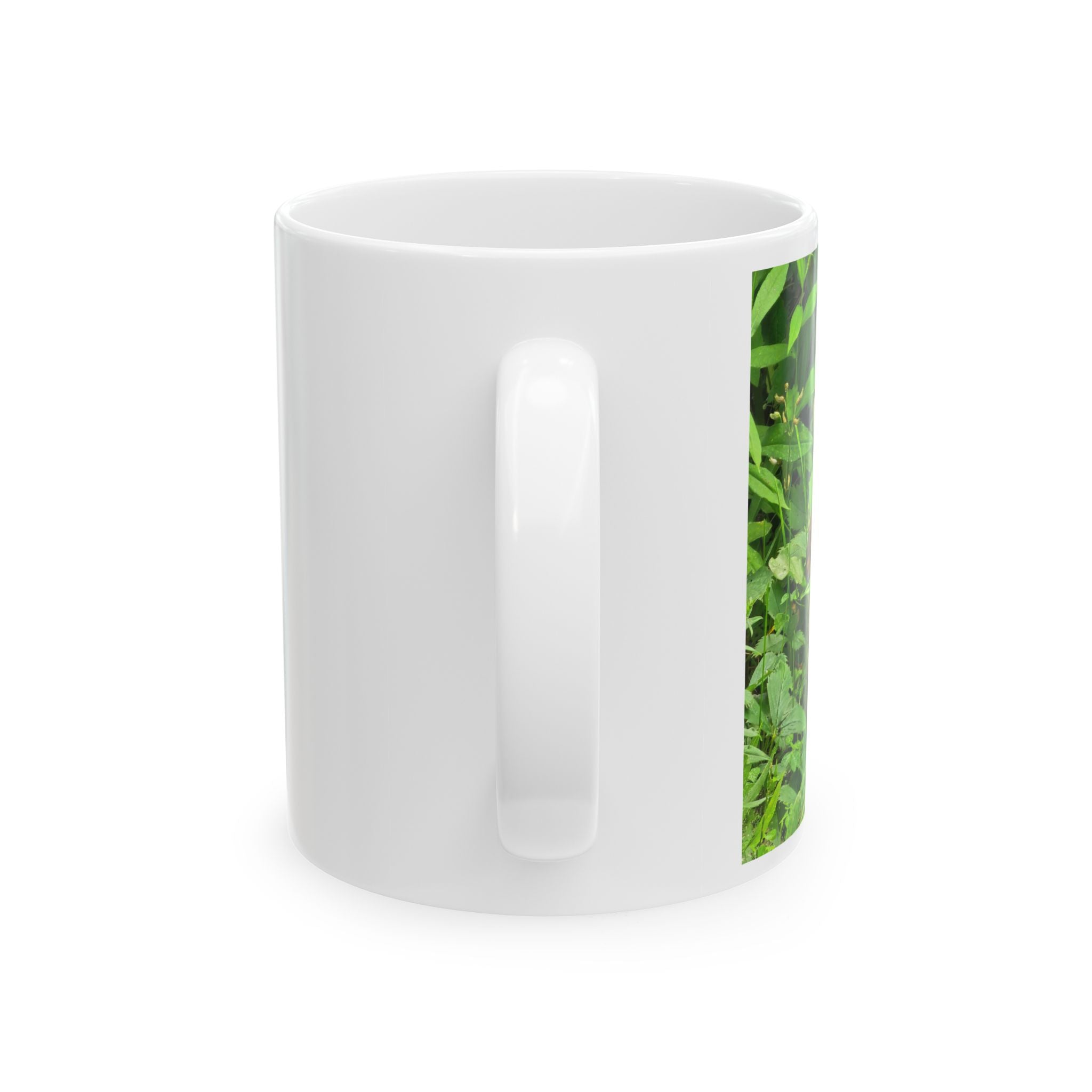 Green Foliage Ceramic Mug — Botanical Coffee Cup (11oz & 15oz)