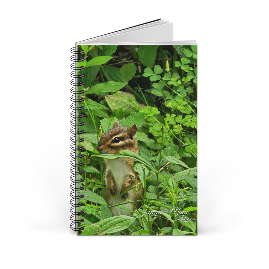 Chipmunk in the Green: Spiral Journal – Nature Photography Notebook