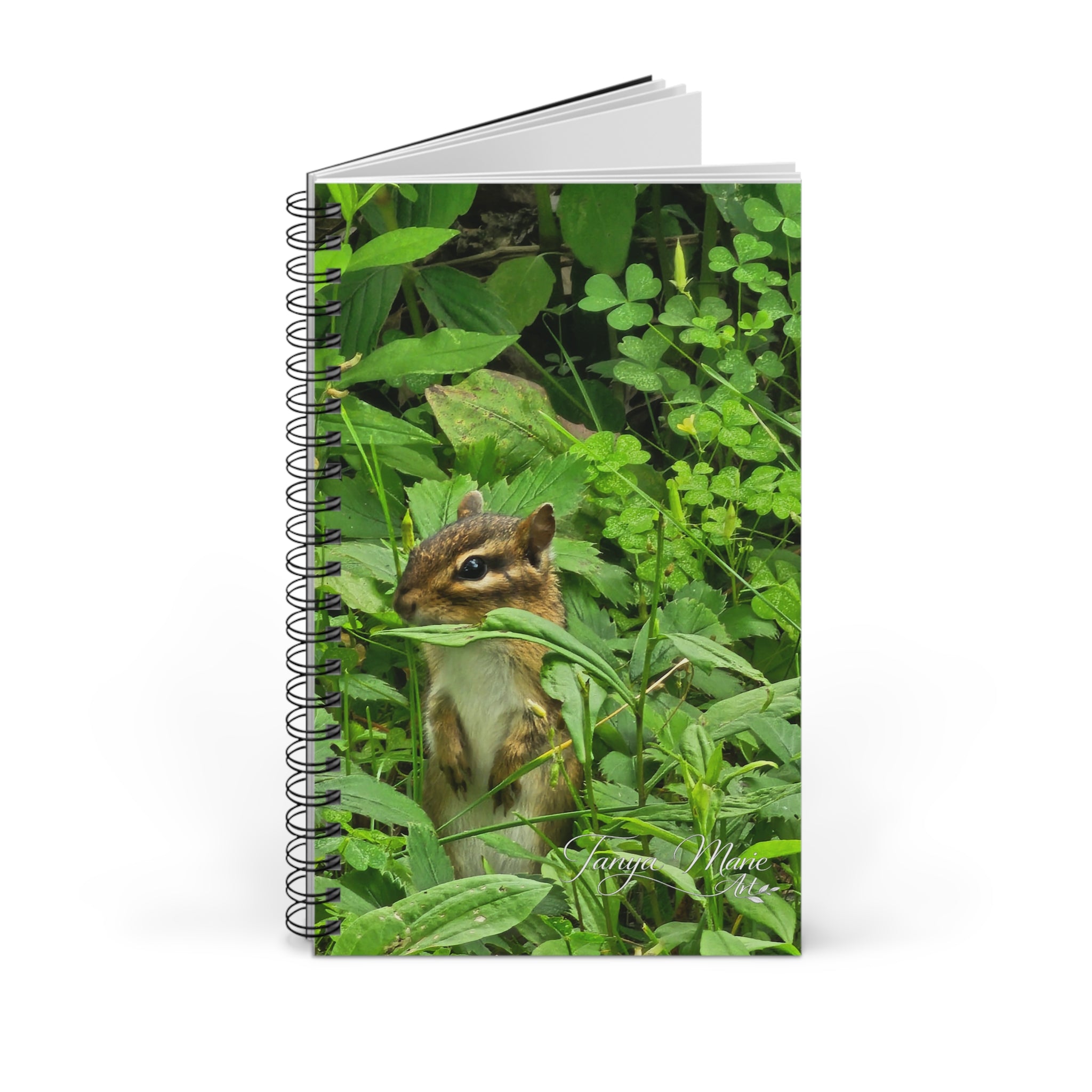 Chipmunk in the Green: Spiral Journal – Nature Photography Notebook