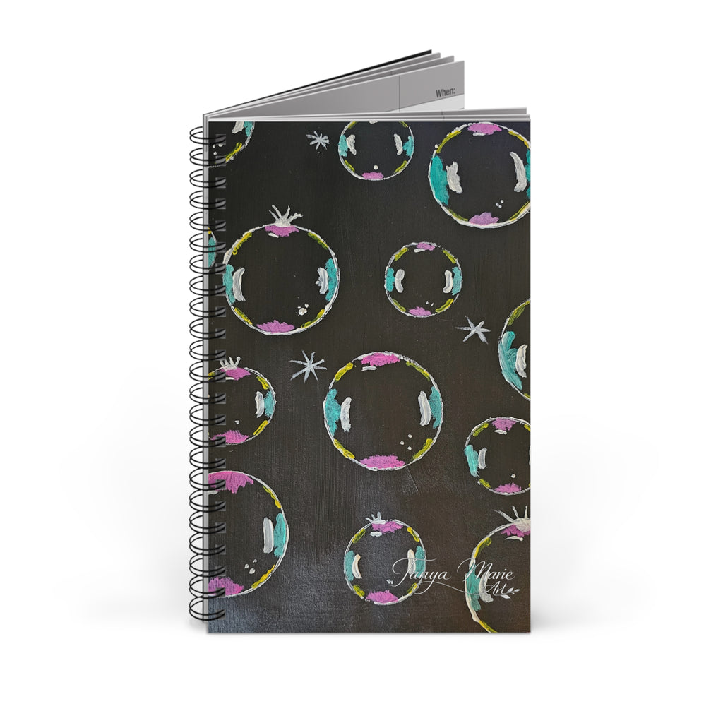 Bubbles - Spiral Journal -Acrylic Art