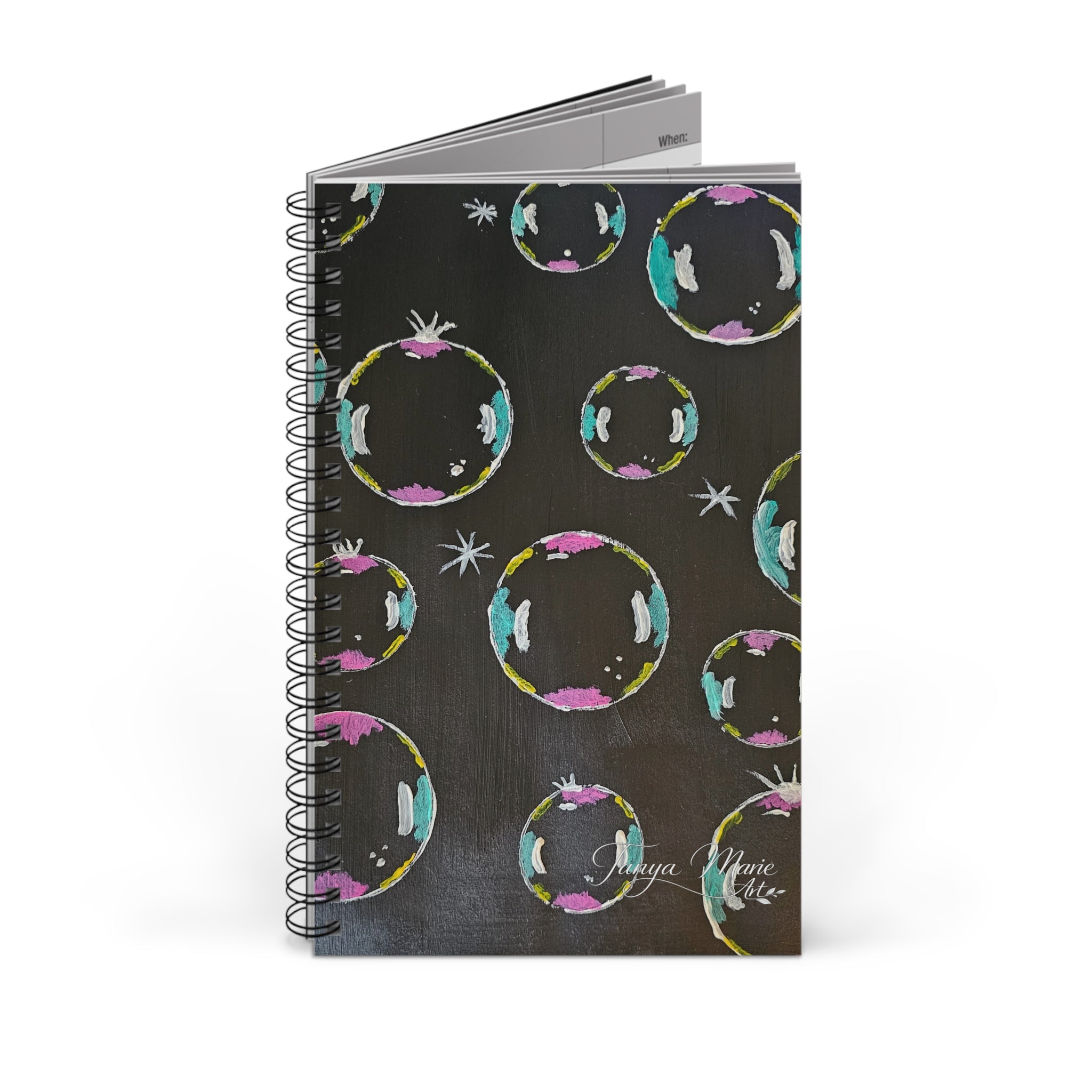 Bubbles - Spiral Journal -Acrylic Art