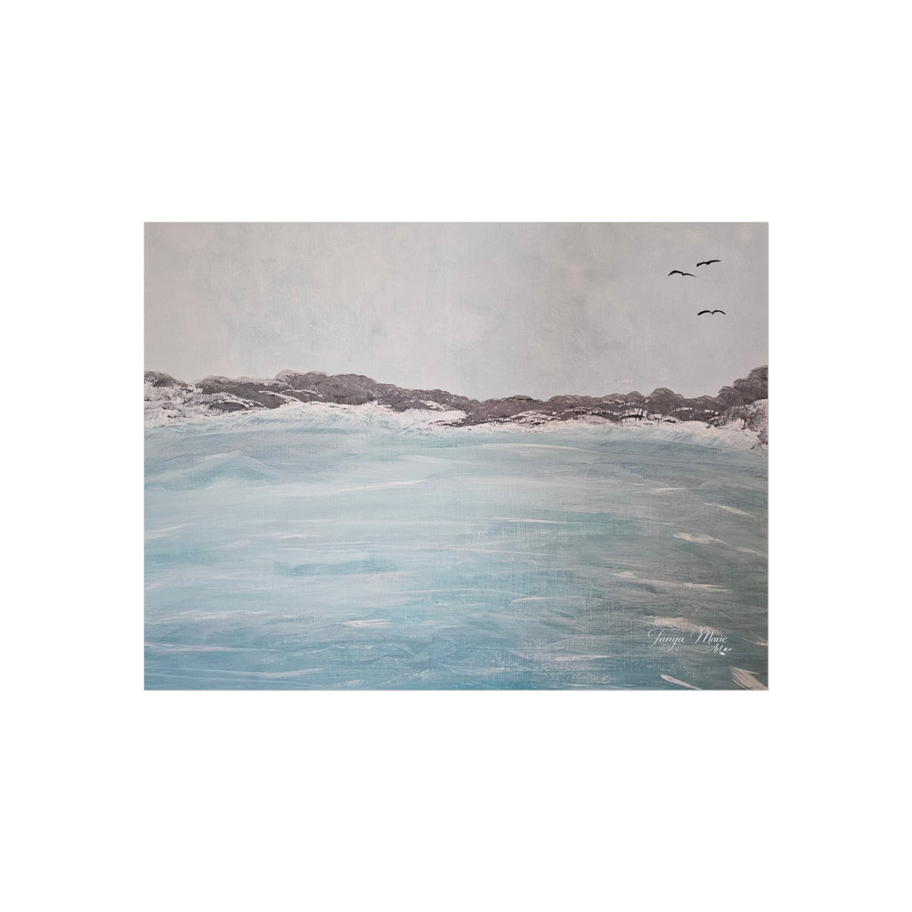 Coastal Calm Fine Art Poster — Tranquil Ocean Landscape Wall Art