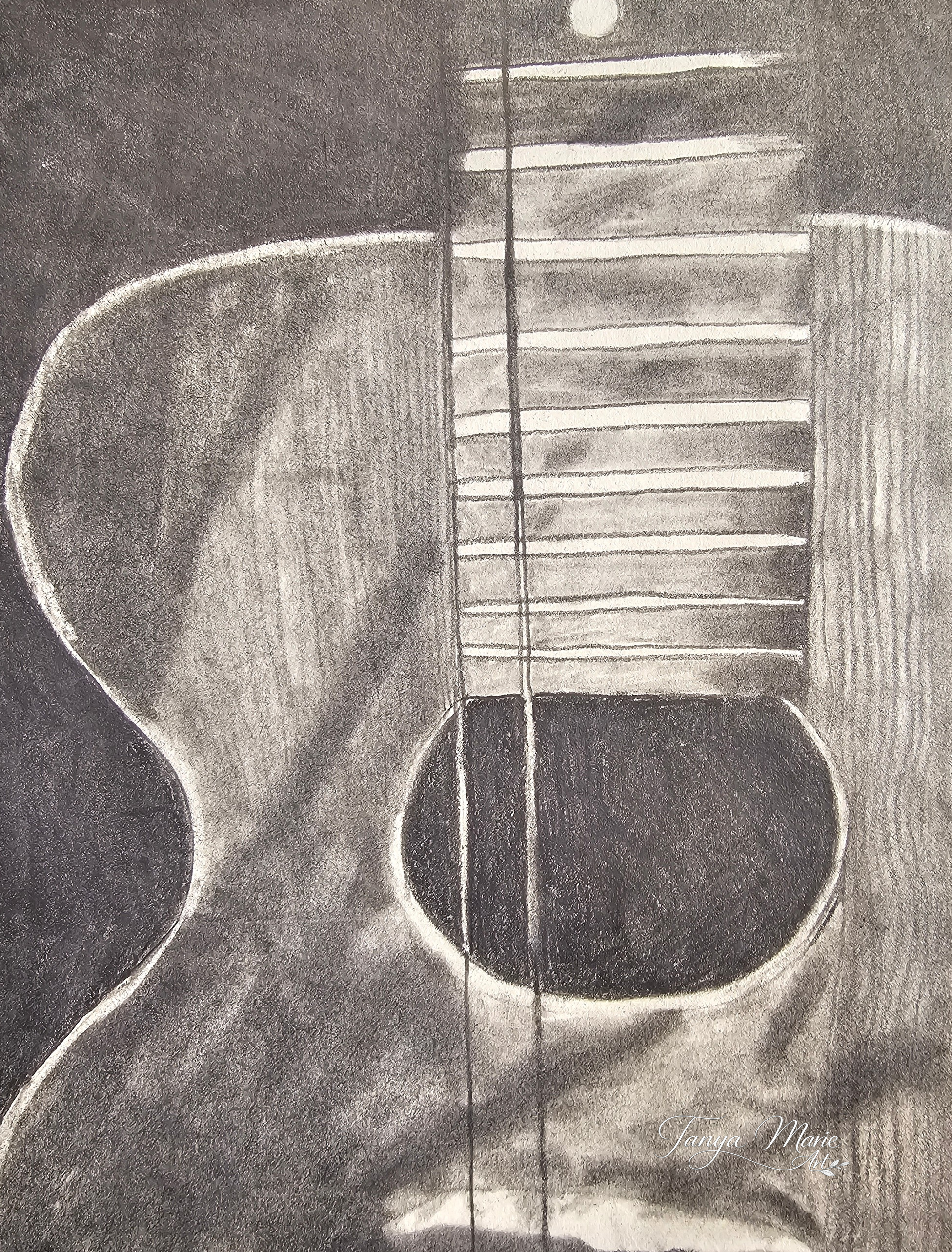 Old Guitar — Digital Art Print Download